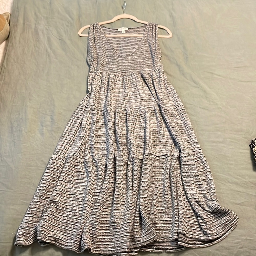 See you Monday - Striped Tiered Midi Dress
